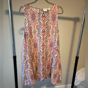 Rachel Zoe Multicolor Patterned Linen Dress size XL
